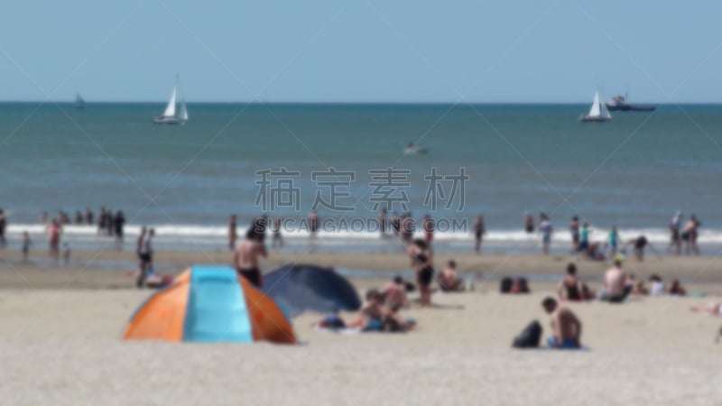 人,海滩,大西洋,2018,海滩度假,夏天,户外,天空,德国北海地区,日光浴