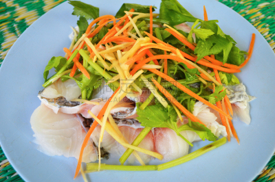 蔬菜,清新,鱼类,切片食物,罗非鱼,生食,鱼片,牛排,泰国食品,香料