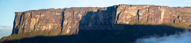 天空,罗赖马山,蓝色,云,水平画幅,夏天,户外,拉格兰萨巴那,石头,高处