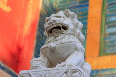 雕刻物,狮子,寺庙,石材,特写,呼和浩特,纪念物,纪念碑,雕塑,古董