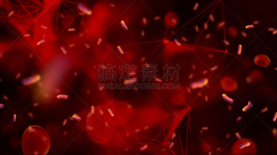 三维图形,红色,科学,生物学,健康保健,血细胞,细菌,静脉,生病