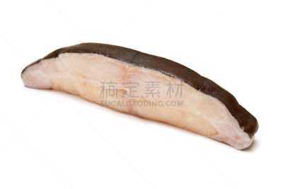 大比目鱼,影棚拍摄,鱼类,白色,牛排,水平画幅,无人,有机食品,生食,白色背景