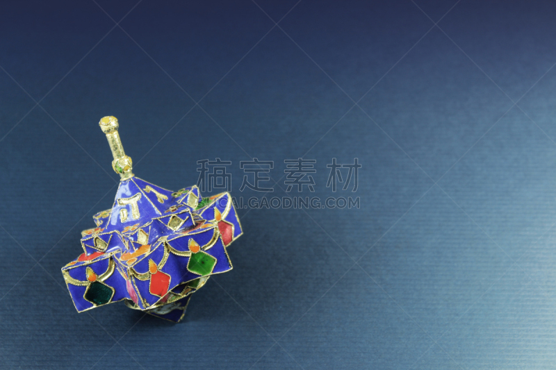 陀螺,光明节,珐琅,星形,蓝色背景,留白,水平画幅,无人,传统,符号