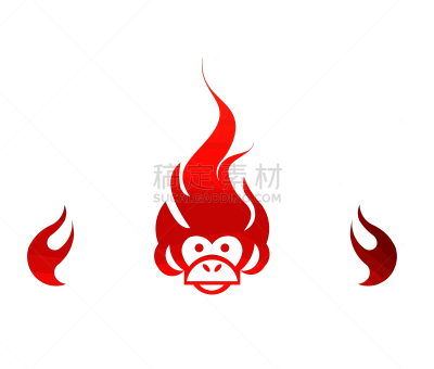 猴子,火,十二生肖,式样,藏历新年,水平画幅,新年,偏远的,背景分离,十二宫图