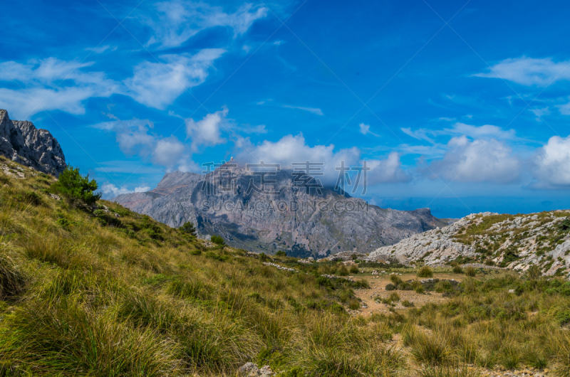 sierra de tramuntana,西班牙,马略卡,大丹狗,天空,水平画幅,山,无人,巴利阿里群岛,户外