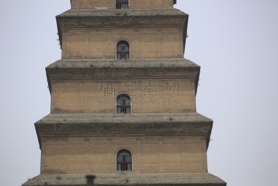 寺庙,C1,家畜,宝塔,陕西省,纪念碑,古董,水平画幅,墙,祈祷