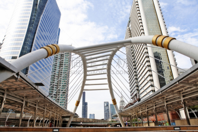 都市风景,曼谷,桥,泰国,空中走廊,天空,现代,建筑业,著名景点,光