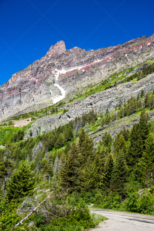 蒙大拿州,山,阿根廷冰川国家公园,朝阳大道,美国冰河国际公园,自然,垂直画幅,水,天空,绿色