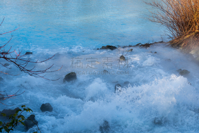 池塘,水,青绿色,矿,泡泡,寒冷,清新,湖,绿松石色,背景