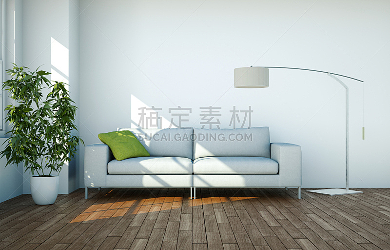沙发,现代,室内设计师,白色,住宅房间,明亮,茶几,华贵,砖,小毯子