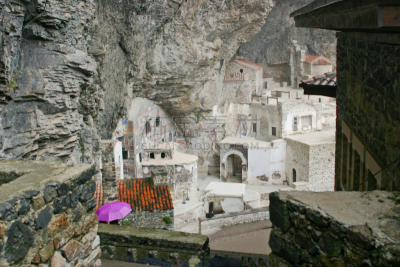 修道院,土耳其,崔比逊,希腊正教,泥墙画,旅游目的地,水平画幅,无人,废墟,被抛弃的