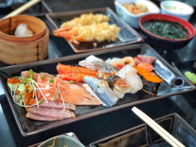 寿司,天麸罗,日本食品,生姜,手工卷,传统,清新,食品,米,餐具