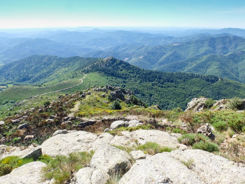 罗泽尔,塞文山区,山,法国,自然,天空,停泊的,旷野,摩尔人风格,水平画幅