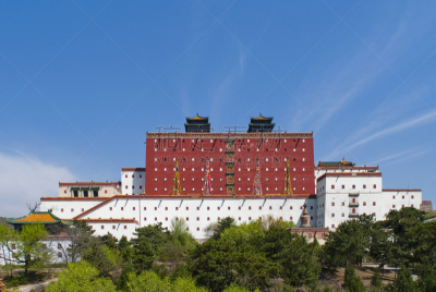 承德,布达拉宫,喇麻庙,水平画幅,建筑,无人,过去,建筑结构,非凡的,艺术