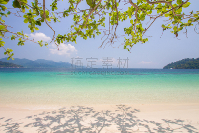 泰国,海洋,宁静,度假胜地,旅游目的地,水平画幅,沙子,无人,丽贝岛,蓝色