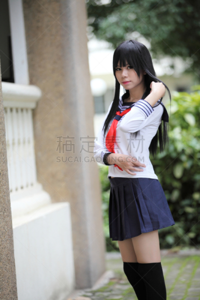女生,角色扮演,日本校服,彩色运动茄克,校服,儿童教育,泰国,东亚人,儿童,仅青少年