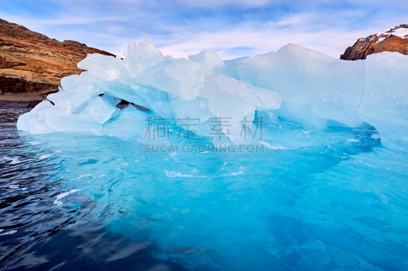 冰山,峡湾,格陵兰,南极洲,水,天空,美,气候,水平画幅,雪