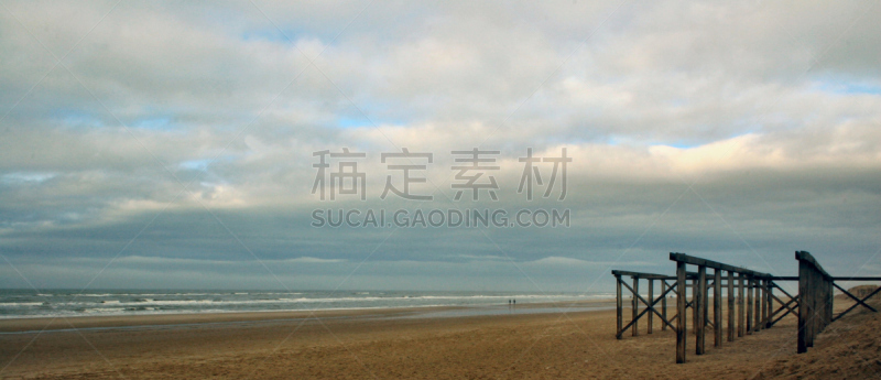 海滩,冬天,2005,阿姆斯特河,自然,天空,水平画幅,沙子,无人,全景