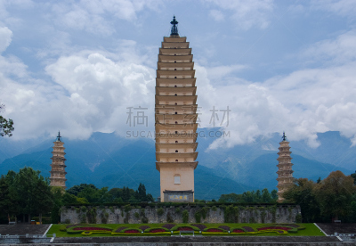 崇圣寺三塔,大理,中国,布希曼族,计程车车站,云南省,亚洲,图像,美,著名景点