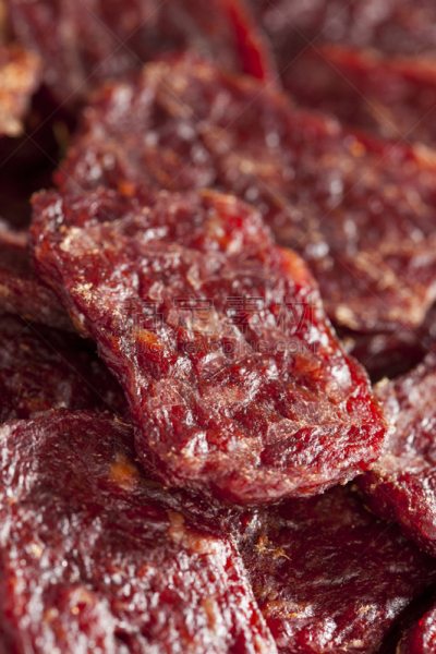 肉干,牛肉,干燥食品,食品加工厂,难嚼的,垂直画幅,肉,食盐,精神振作