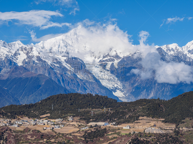 云南省,中国,地形,梅里雪山,布劳甘山,meili山,云南德钦地区,香格里拉县,雪山,山脊