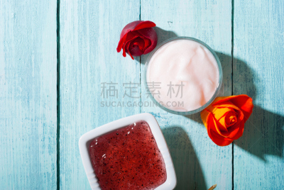 玫瑰,自然美,奶油,留白,水平画幅,无人,发胶,spa美容,古老的,乡村风格