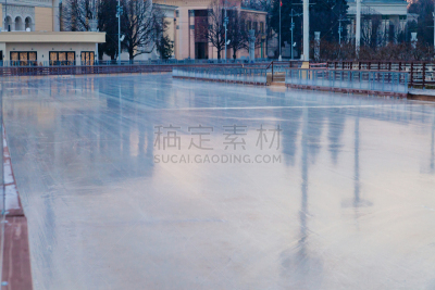 溜冰场,空的,街道,溜冰鞋,克里姆林宫,手电筒,直升机,水平画幅,无人,人