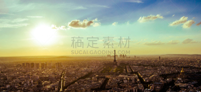 巴黎,蒙特帕斯大厦,蒙特帕斯,旅游目的地,水平画幅,无人,全景,埃菲尔铁塔,户外,国际著名景点
