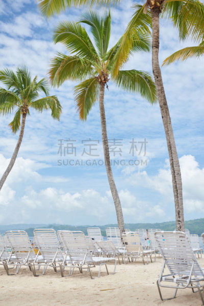 利凡塔多岛,椅子,露天平台,多米尼加共和国,棕榈树,海滩,鸡尾酒,热,华贵,热带气候