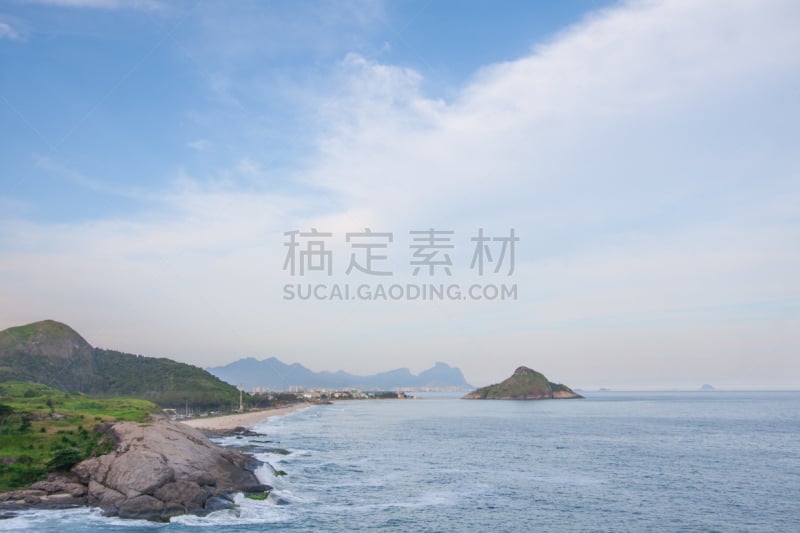 里约热内卢,海滩,蓬塔尔,自然,水平画幅,无人,海岬,夏天,户外,海洋