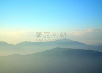雾,山脉,冬天,虎丘,锡金,大吉岭,天空,水平画幅,雪,无人