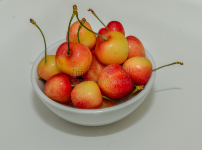 雷尼优系,碗,白色,水平画幅,素食,水果,樱桃,无人,有机食品,生食