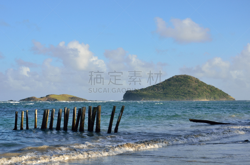 海滩,岛,加勒比海地区,噩梦岛国家公园,圣卢西亚,塔斯马尼亚,水平画幅,沙子,无人,大西洋
