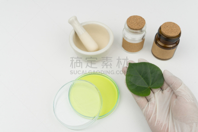 有机食品,叶子,研磨器,绿色,手牵手,平衡折角灯,手套,部分,药,科学实验