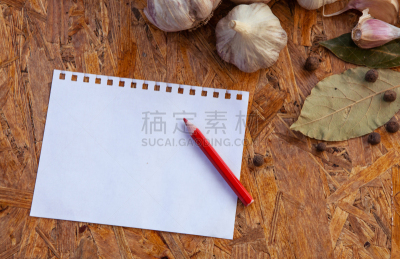 配方,空白的,菜单,健康保健,清新,药,香料,食品,信函,铅笔