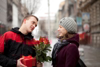 伦敦城,卡托维兹,昔烈西亚,美,水平画幅,雪,伴侣,玫瑰,户外,生日