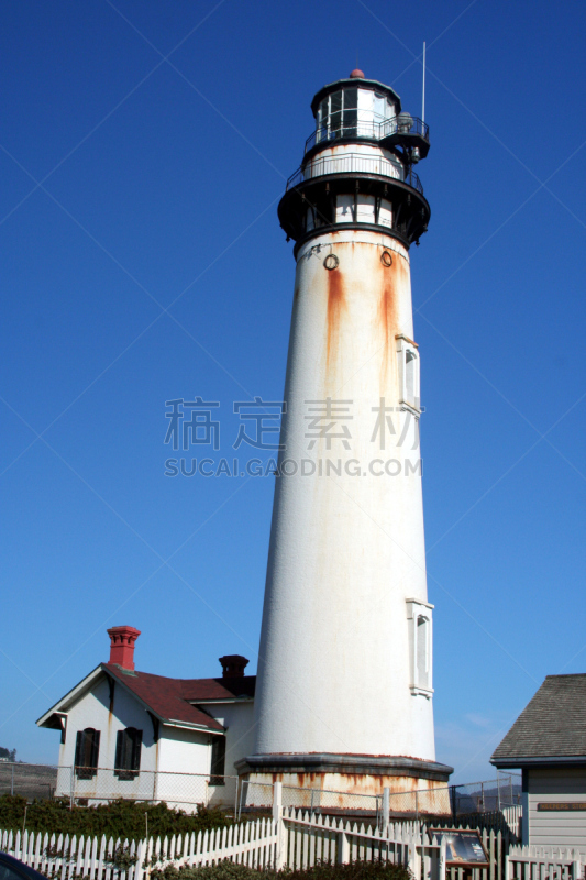 灯塔楼,鸽子点灯塔,垂直画幅,天空,无人,蓝色,海岸线,著名景点,成品,照明设备