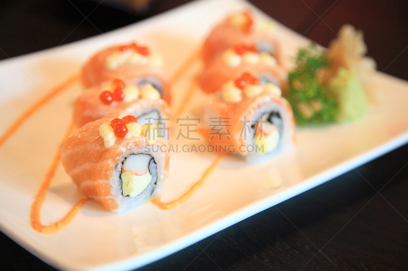 寿司,健康食物,三文鱼,阴阳符,生鱼片寿司,清新,寿司卷,多样,日本食品,食品