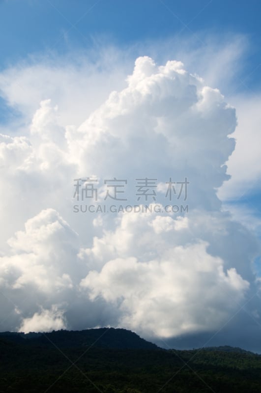 地平线上的风暴,自然,垂直画幅,天空,暴风雨,地形,山,无人,蓝色,平流层