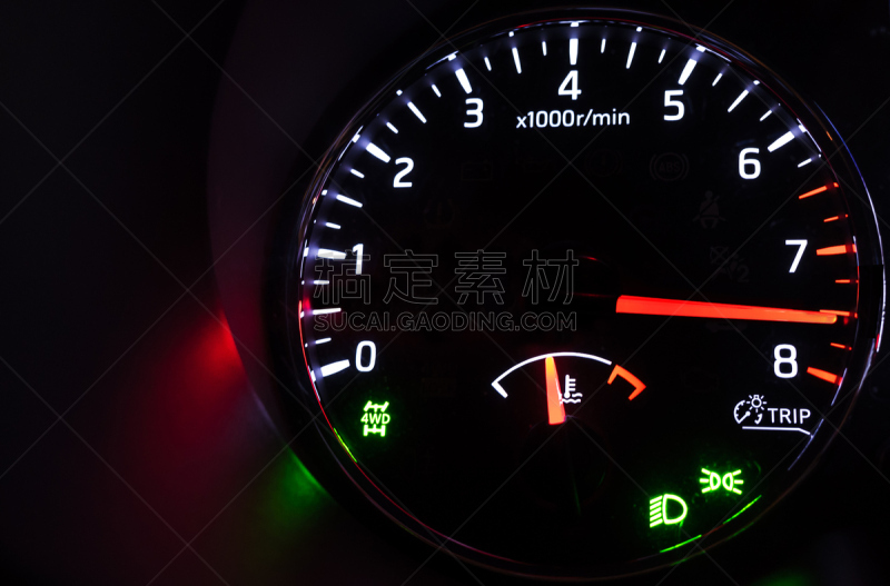 速度计,特写,现代,汽车,新的,水平画幅,雨量测量器,夜晚,无人,仪表板