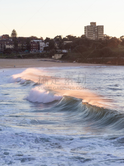 波浪,库吉海滩,自然,垂直画幅,水,天空,美,coogee,地形,沙子