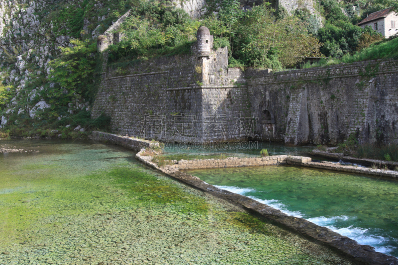 墙,科托尔湾,塔,布希曼族,giovanni boccaccio,水,美,水平画幅,山,无人