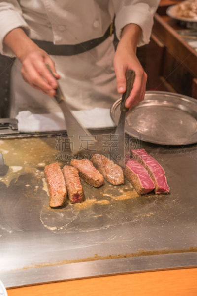 餐馆,牛肉,日本,神户,格子烤肉,越南,牛排,热,部分,烤的