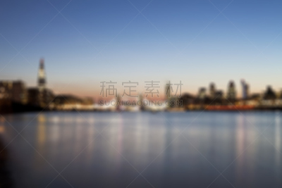 伦敦,城市天际线,夜晚,散焦,第42号塔,伦敦肉类市场街122号,泰晤士河,瑞士再保险塔,碎片大厦