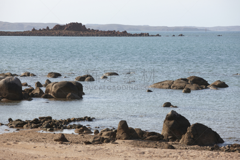 黑德兰港,水平画幅,岛,水,the pilbara,西澳大利亚,无人,海港,偏远的,户外