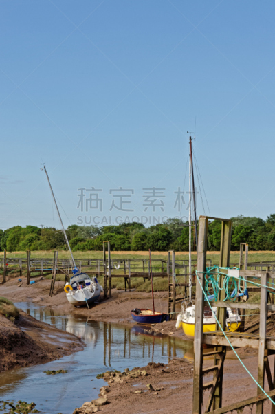 游艇,停泊的,垂直画幅,水,无人,斯凯格内斯,英格兰,在边上,夏天,户外
