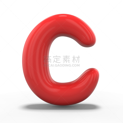 三维图形,英文字母c,气球,充气品,白色背景,分离着色,一个物体,背景分离,美术工艺,字母