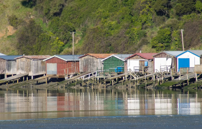 船库,海港,akaroa,风景,水,非都市风光,水平画幅,山,无人,户外