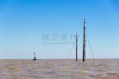里约热内卢delaplata,河流,布宜诺斯艾利斯,水,天空,褐色,客船,浮标,水平画幅