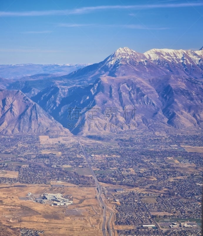 风景,美国,盐湖,式样,地形,山,航拍视角,犹他,哥山,飞